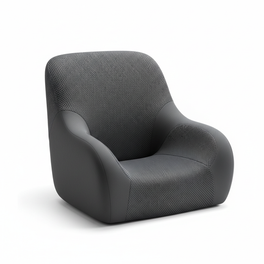 Coussin lombaire ergonomique en mousse à mémoire de forme sur fond blanc